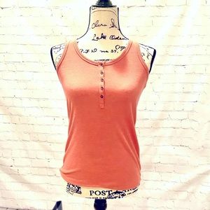 Tank top with button accent